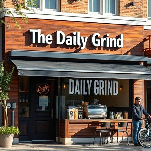 Exterior shot of The Daily Grind Coffee Shop